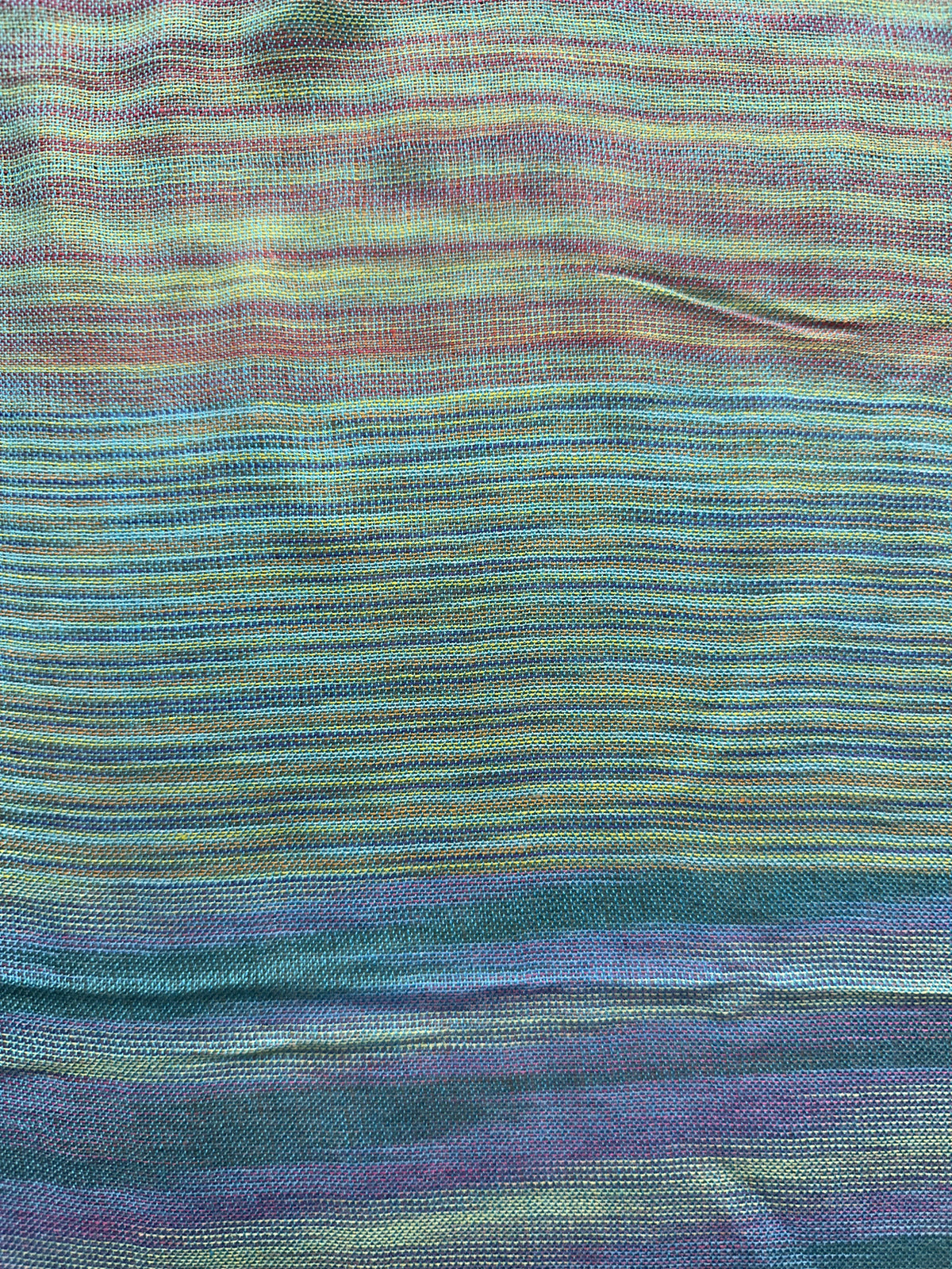Boho Chic Multicolor Striped Scarf with Fringe Tassels