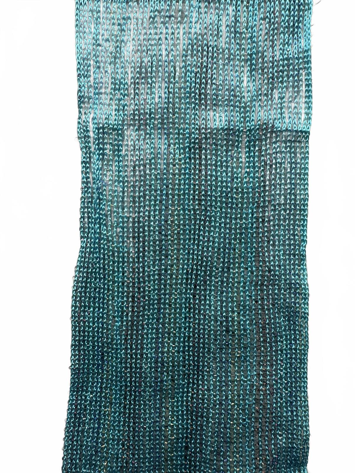 Vintage Sheer Blue Knit Scarf