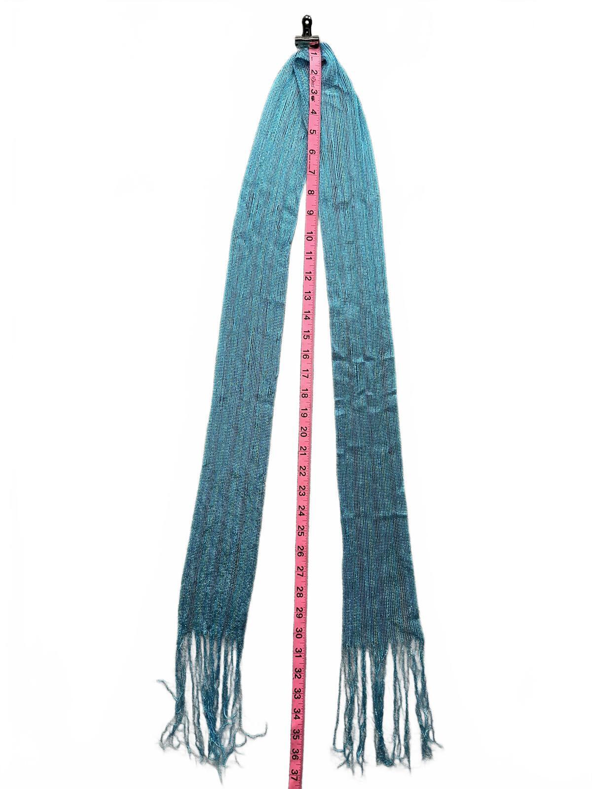 Vintage Sheer Blue Knit Scarf