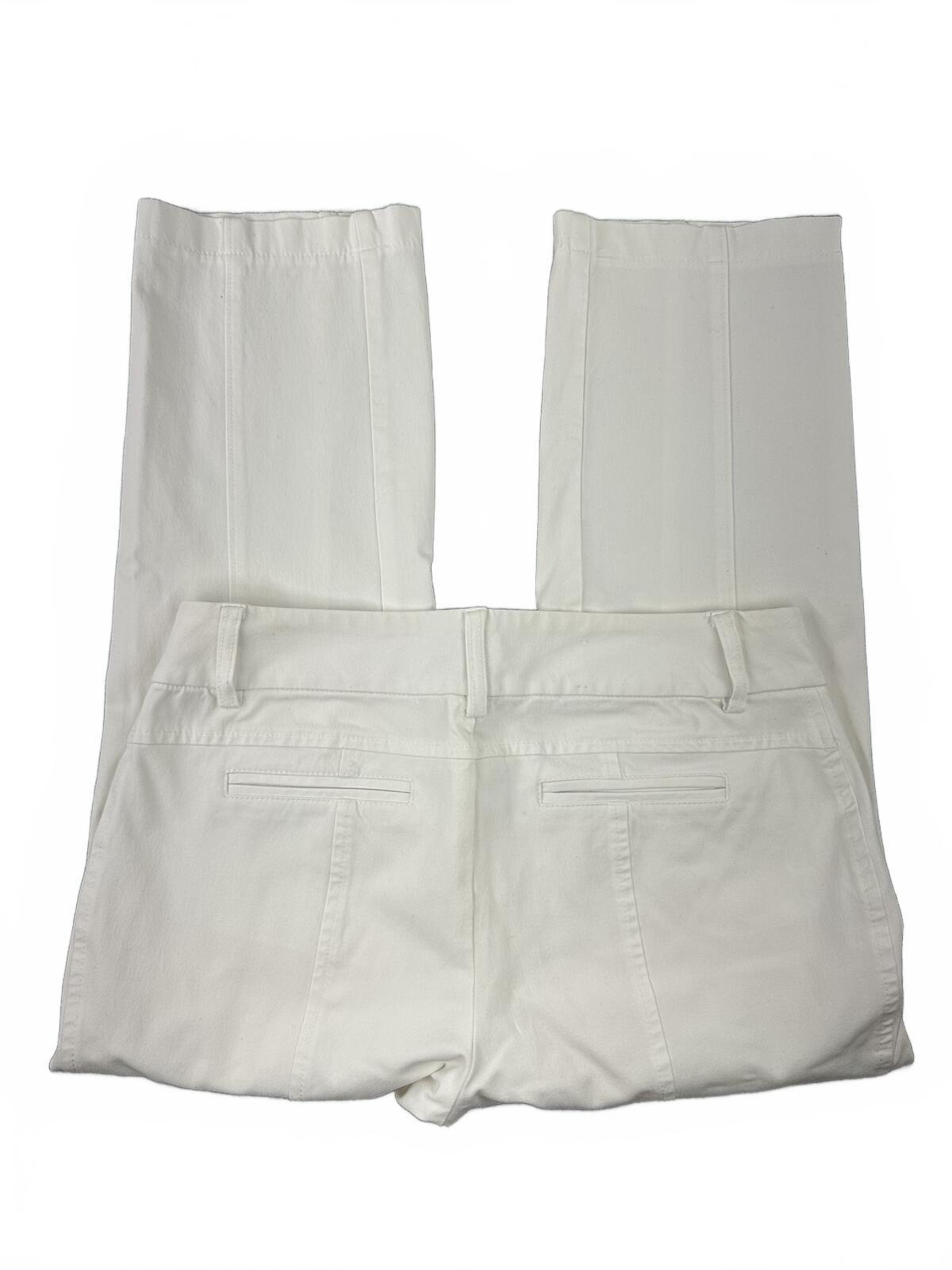 INC International Concepts Cream Stretch Cropped Trouser Pants Y2K Minimalist