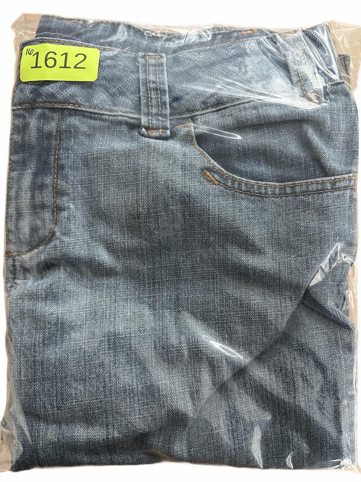 Baccini Light Wash Denim Bermuda Shorts with Floral Cuff Detail