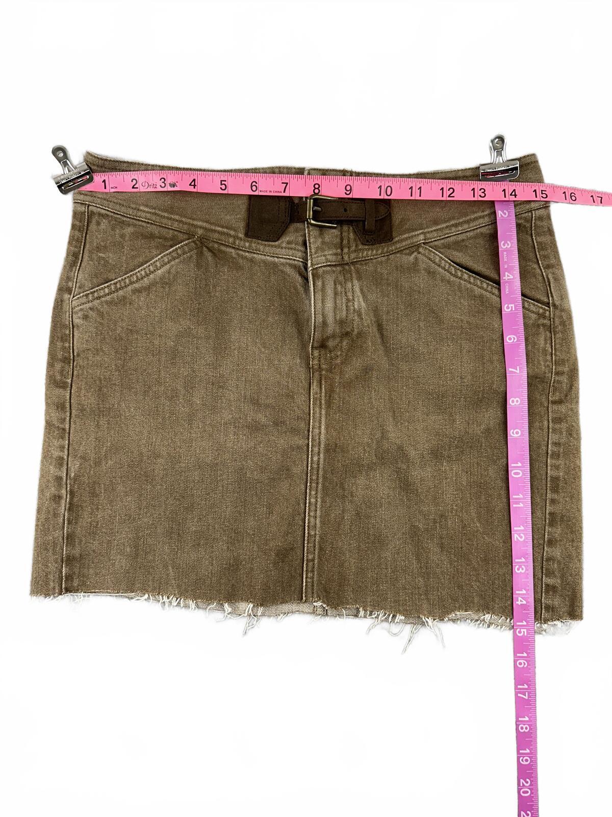Lauren Jeans Company Ralph Lauren Brown Denim Mini Skirt Y2K Vintage Streetwear