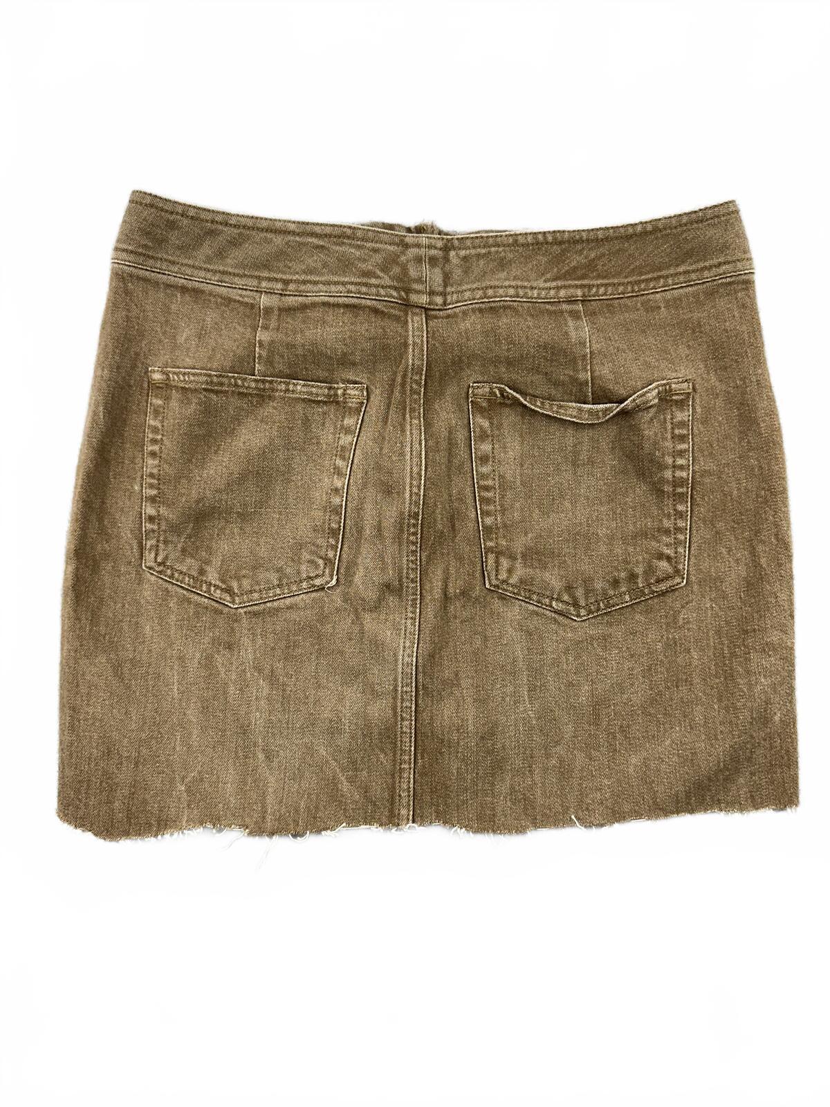 Lauren Jeans Company Ralph Lauren Brown Denim Mini Skirt Y2K Vintage Streetwear