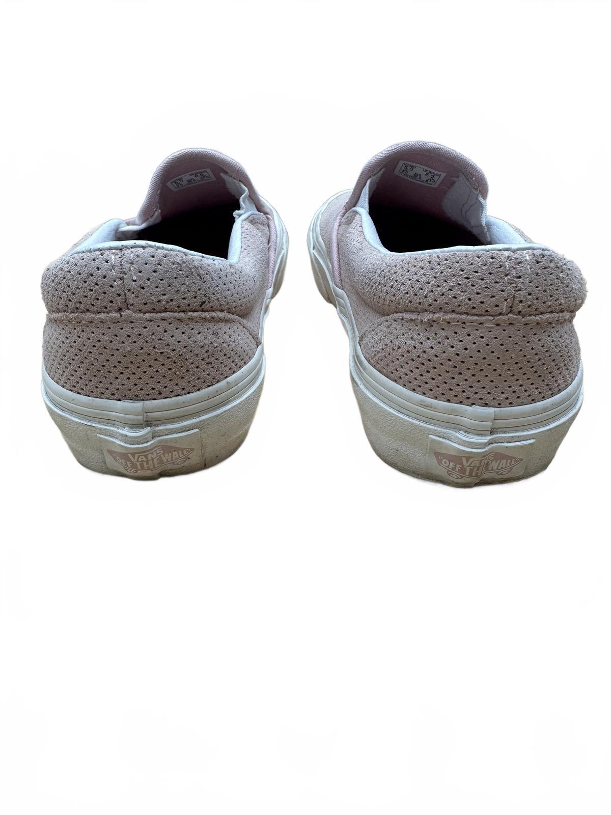 VANS Classic Slip On Sneakers Soft Pink Perforated Suede