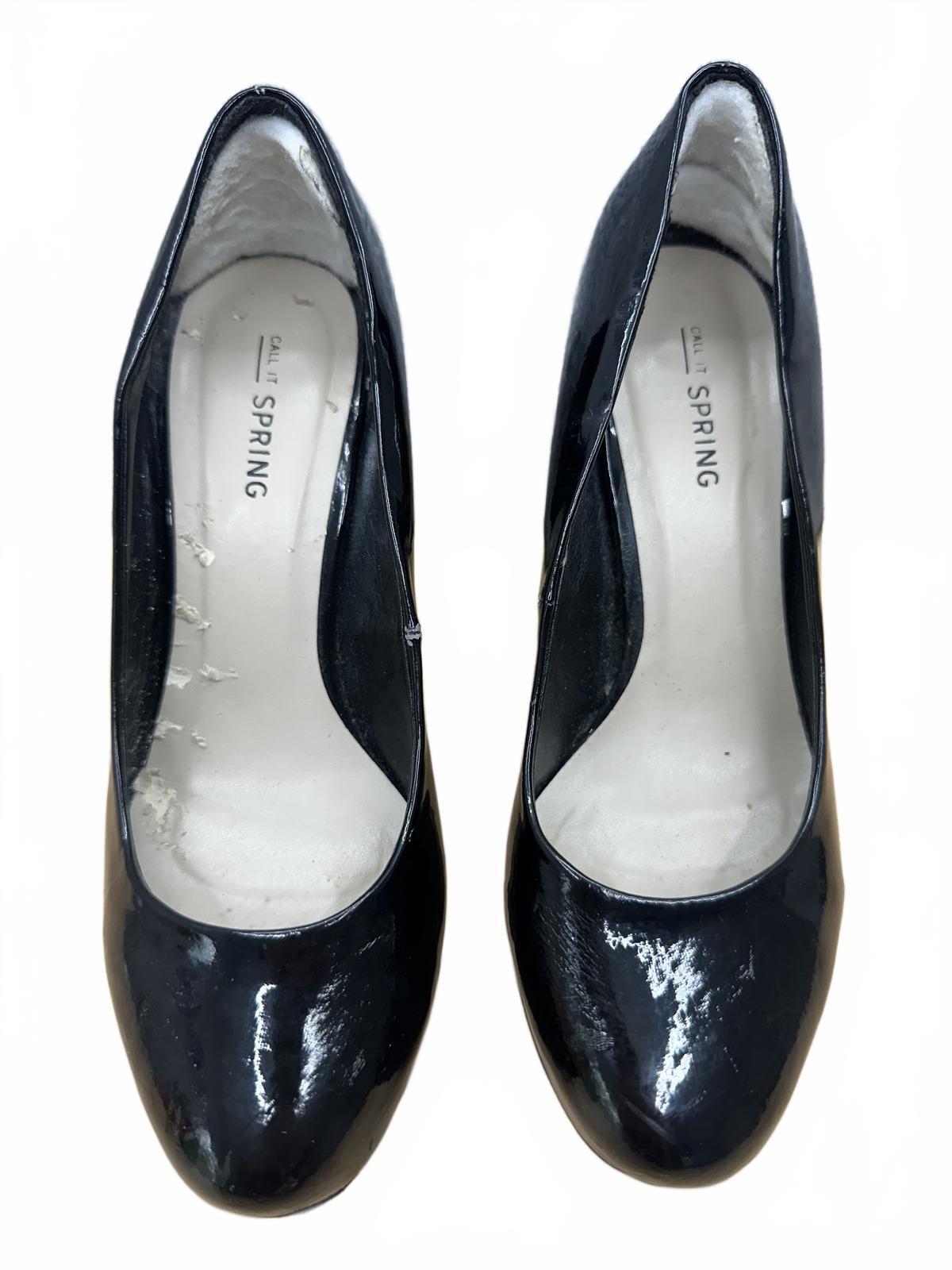 Call It Spring Black Patent Leather Platform Pumps