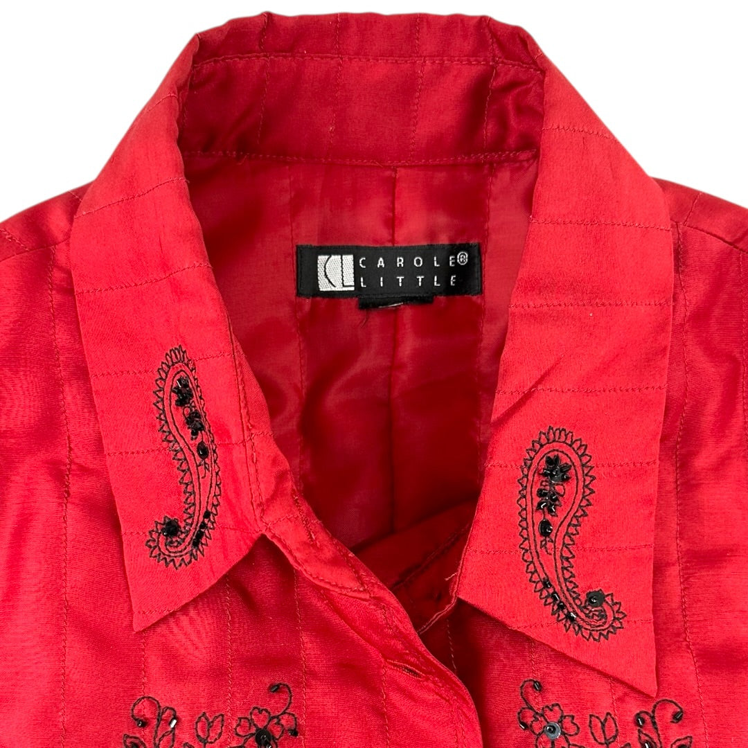 Vintage Carole Little Quilted Silk Jacket