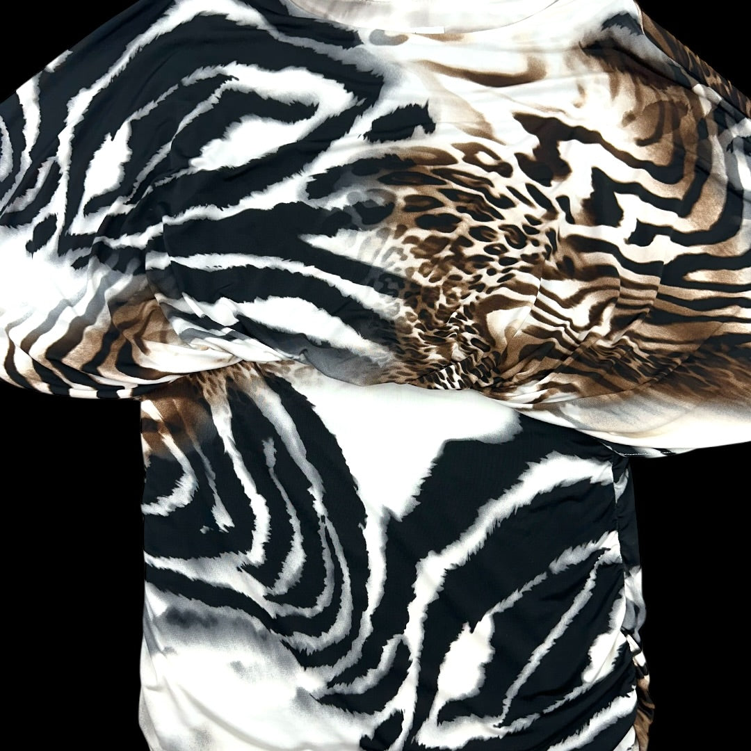 Y2K Joseph Ribkoff Animal Print Top