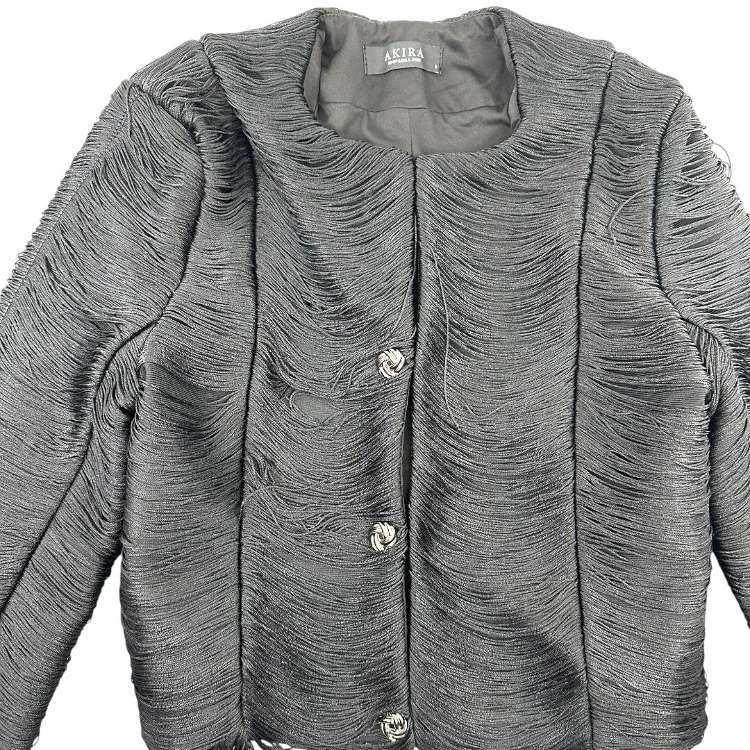 AKIRA String Along Fringe Detail Blazer