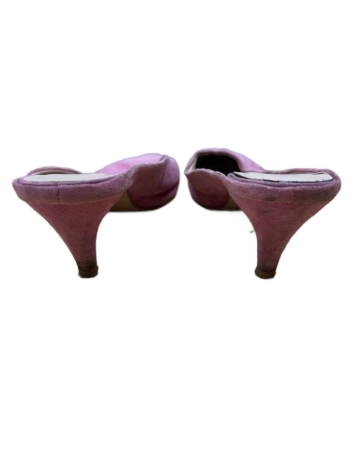 Chinese Laundry Pink Suede Kitten Heel Mules