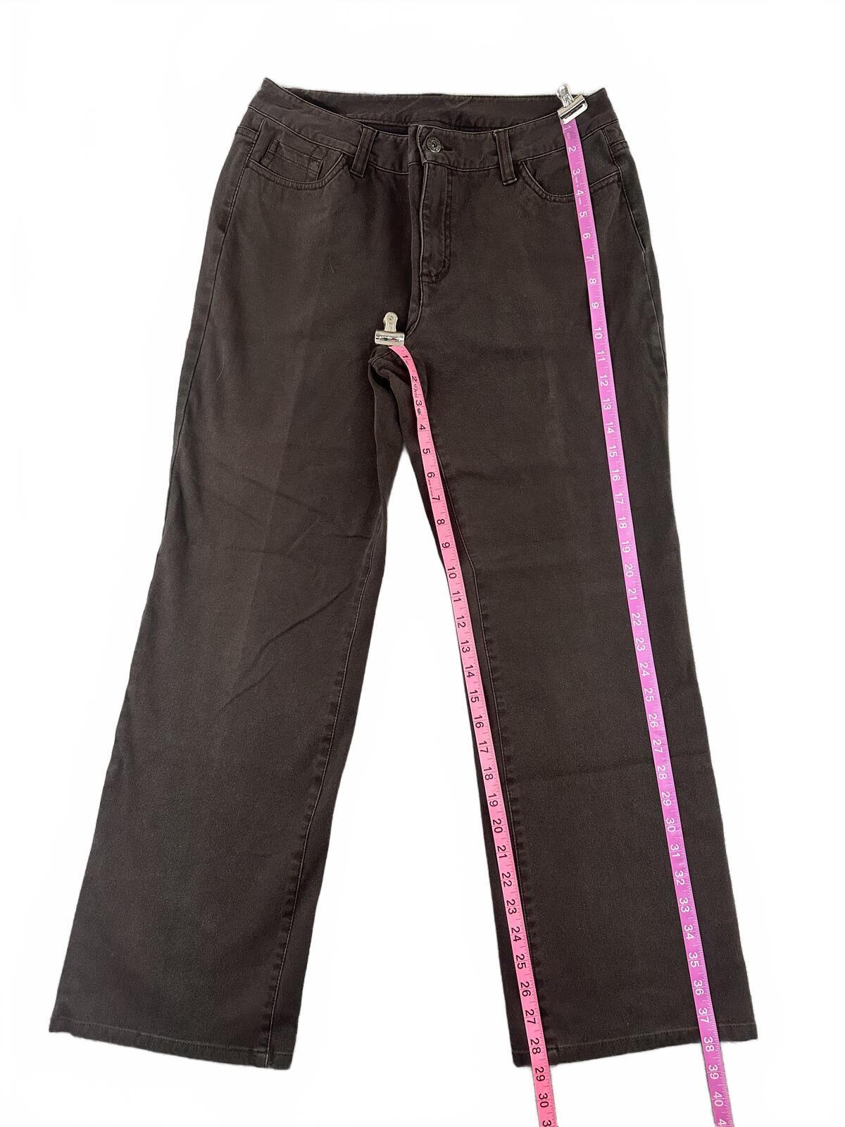 Amber Sun Vintage Wide Leg Jeans High Waist Brown Gray Cotton Denim