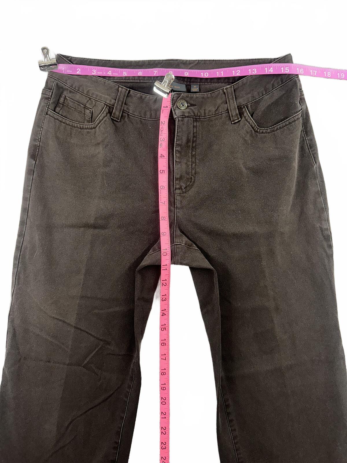 Amber Sun Vintage Wide Leg Jeans High Waist Brown Gray Cotton Denim
