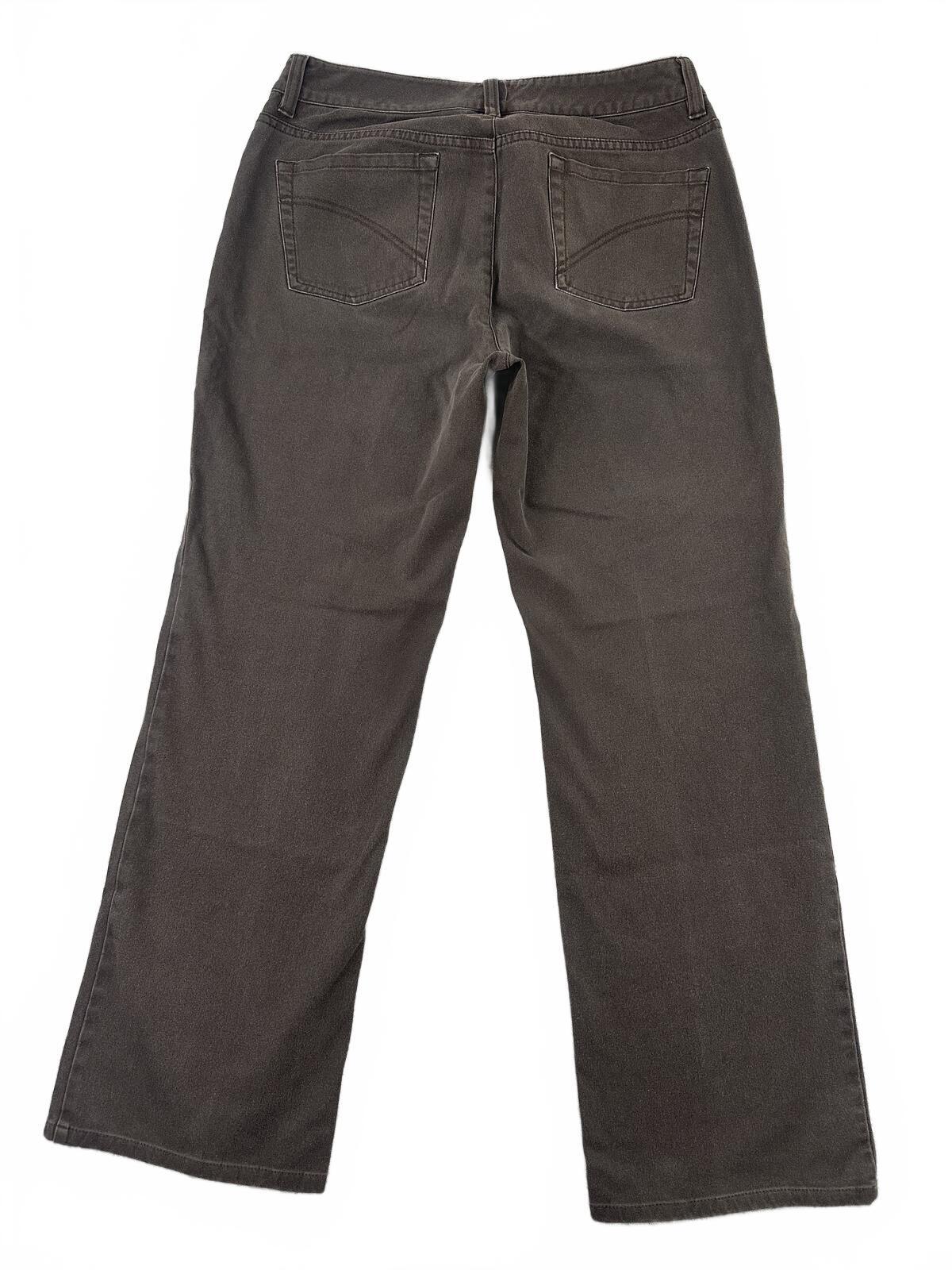 Amber Sun Vintage Wide Leg Jeans High Waist Brown Gray Cotton Denim