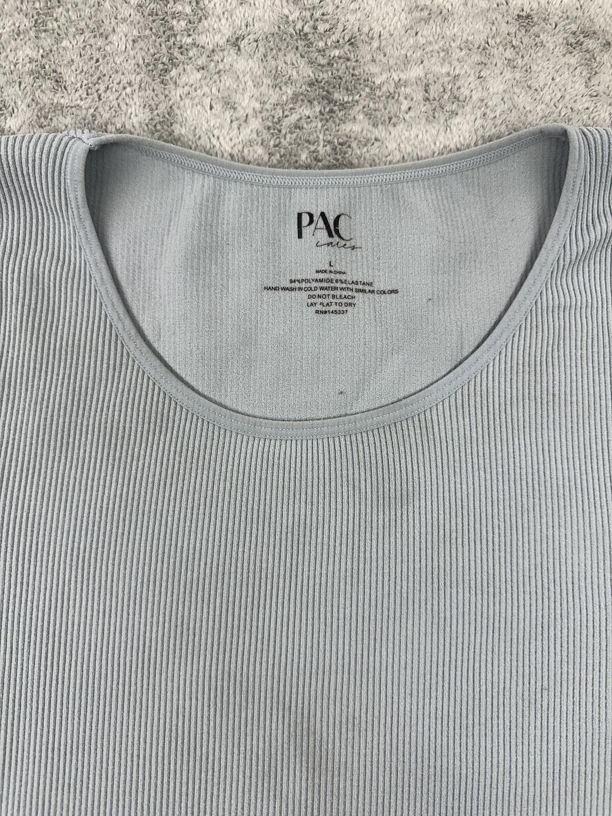 PAC Cares Light Blue Ribbed Crop Top