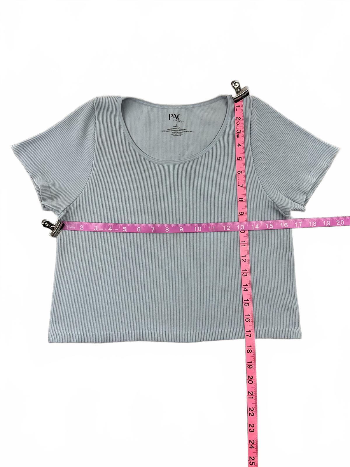 PAC Cares Light Blue Ribbed Crop Top