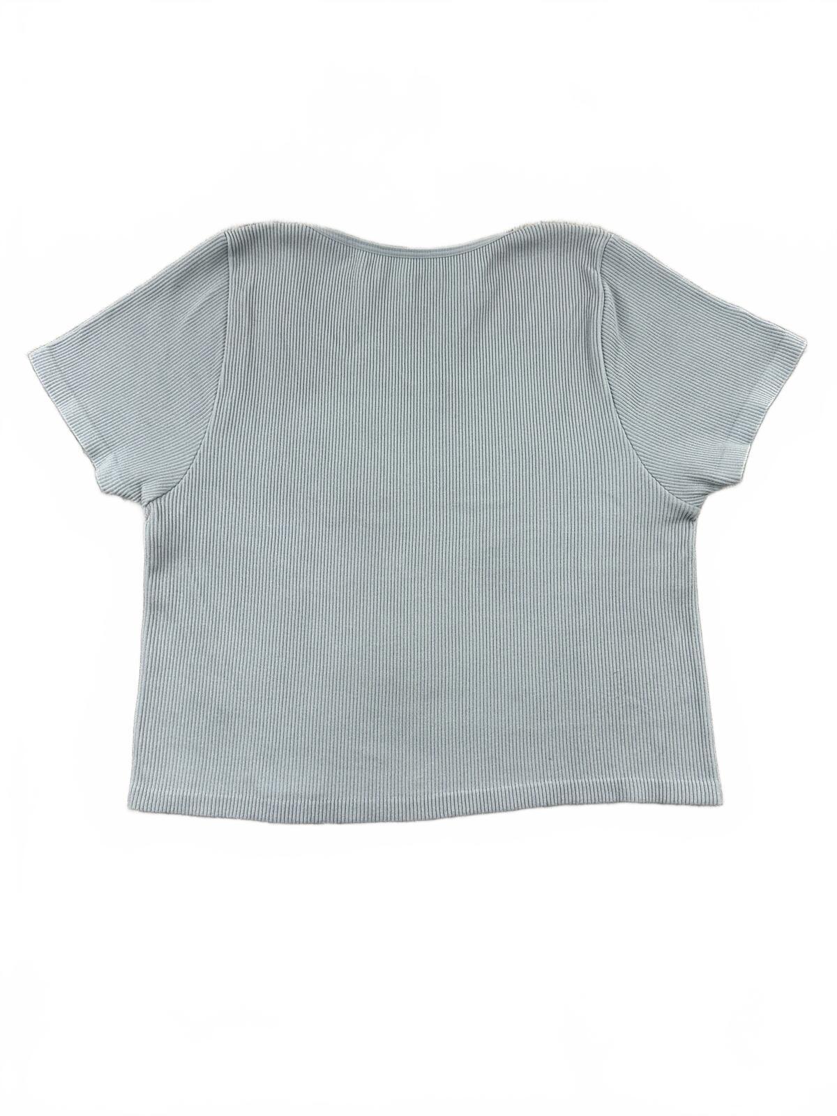 PAC Cares Light Blue Ribbed Crop Top