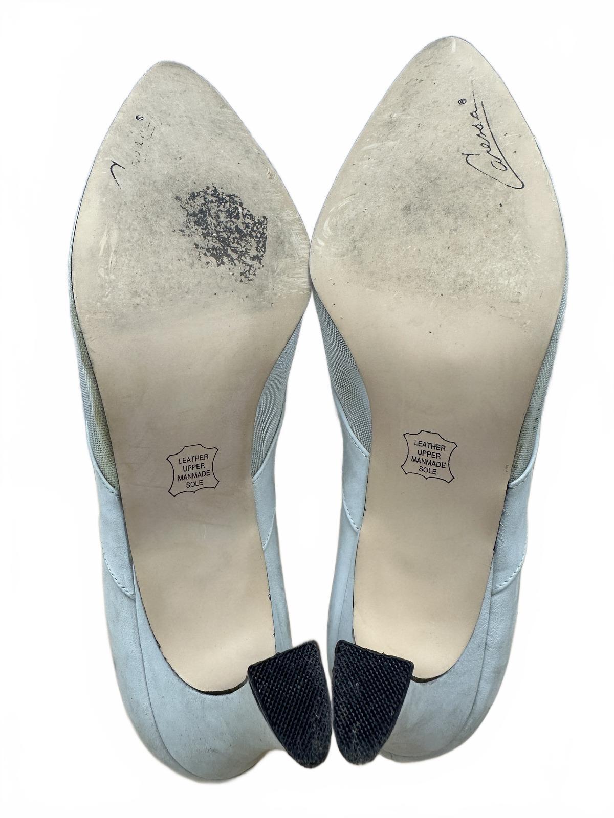 Caressa Vintage White Pointed Toe Pumps Mid Heel Classic Retro