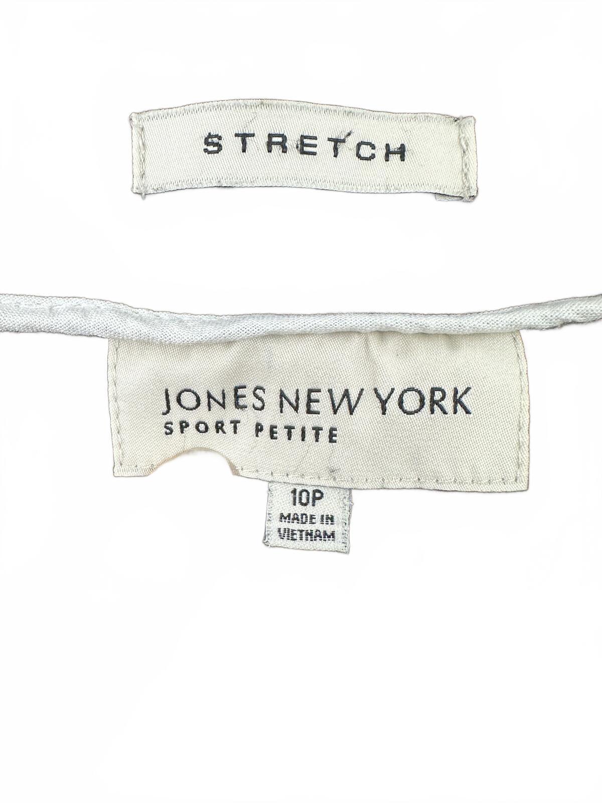 Jones New York Sport Petite Brown Stretch Pants Classic Tailored Straight Leg