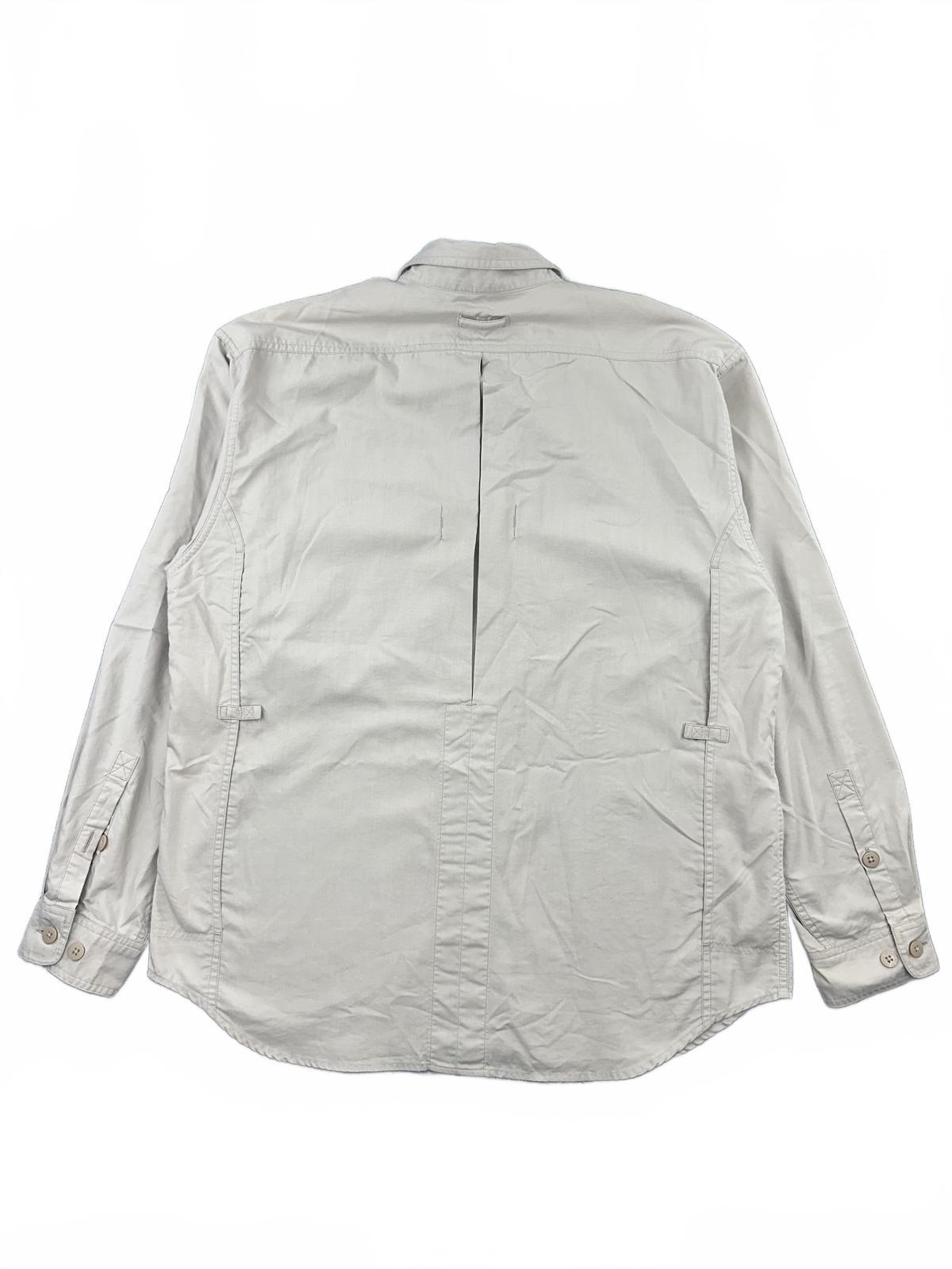 Ex Officio Adventure Button Up Shirt Beige Casual Travel Utility