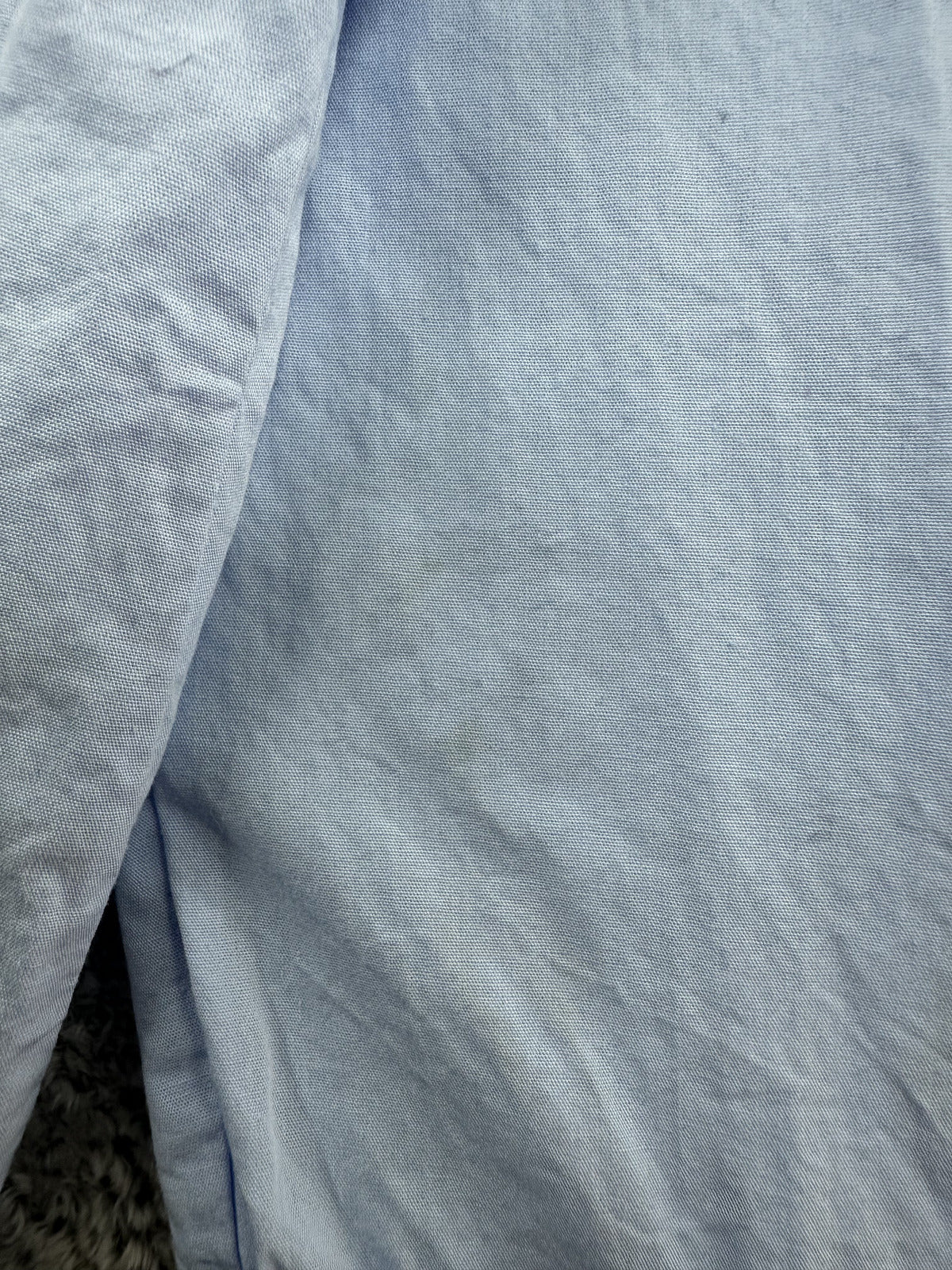 ZARA Light Blue Embellished Button Up Shirt with Silver Sparkle Details