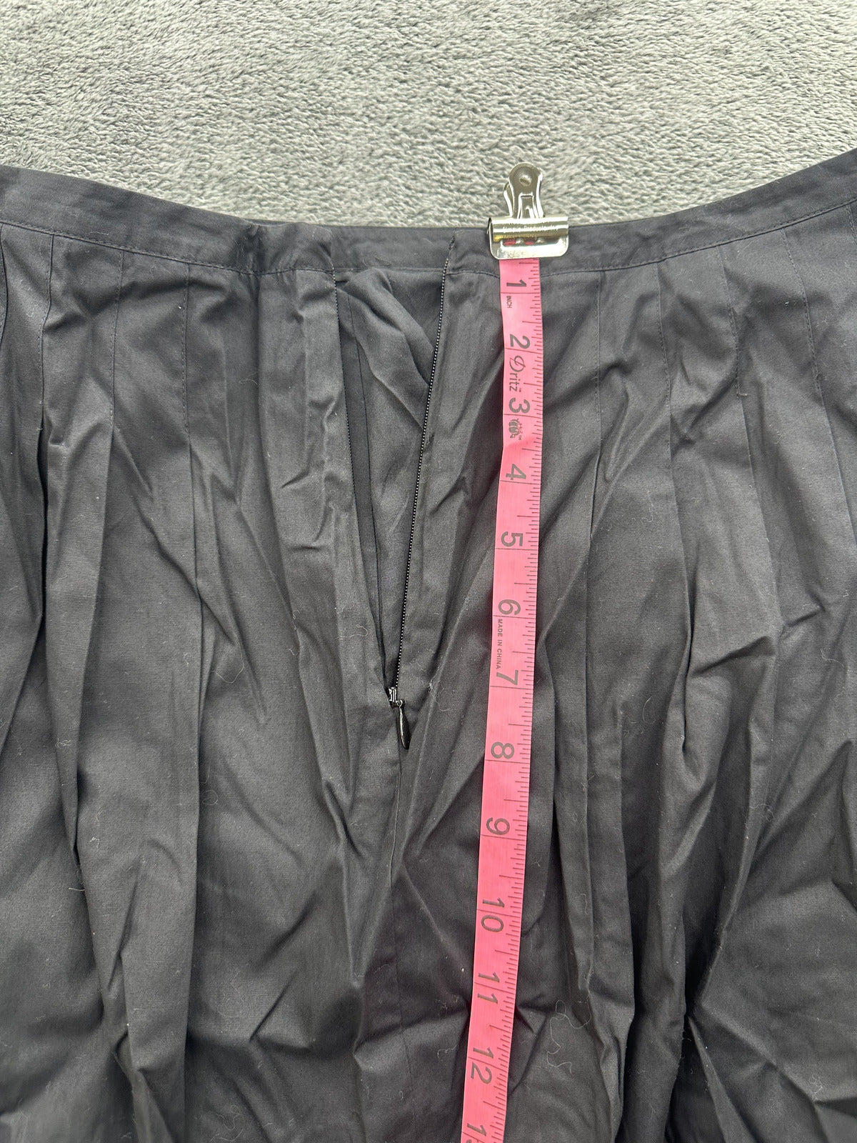 Talbots Vintage Black Pleated Skirt with Beaded Hem