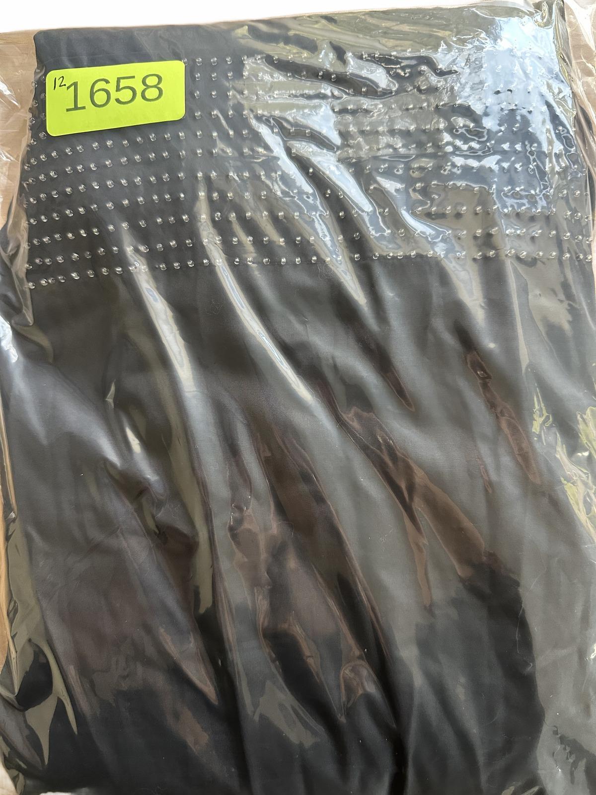 Talbots Vintage Black Pleated Skirt with Beaded Hem