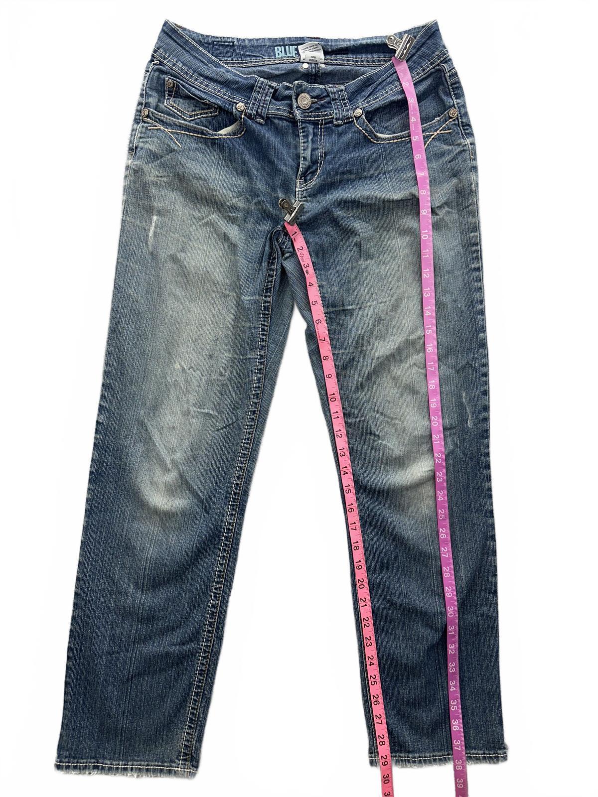 Blue Cast Denim Vintage Straight Leg Jeans Classic Denim Casual