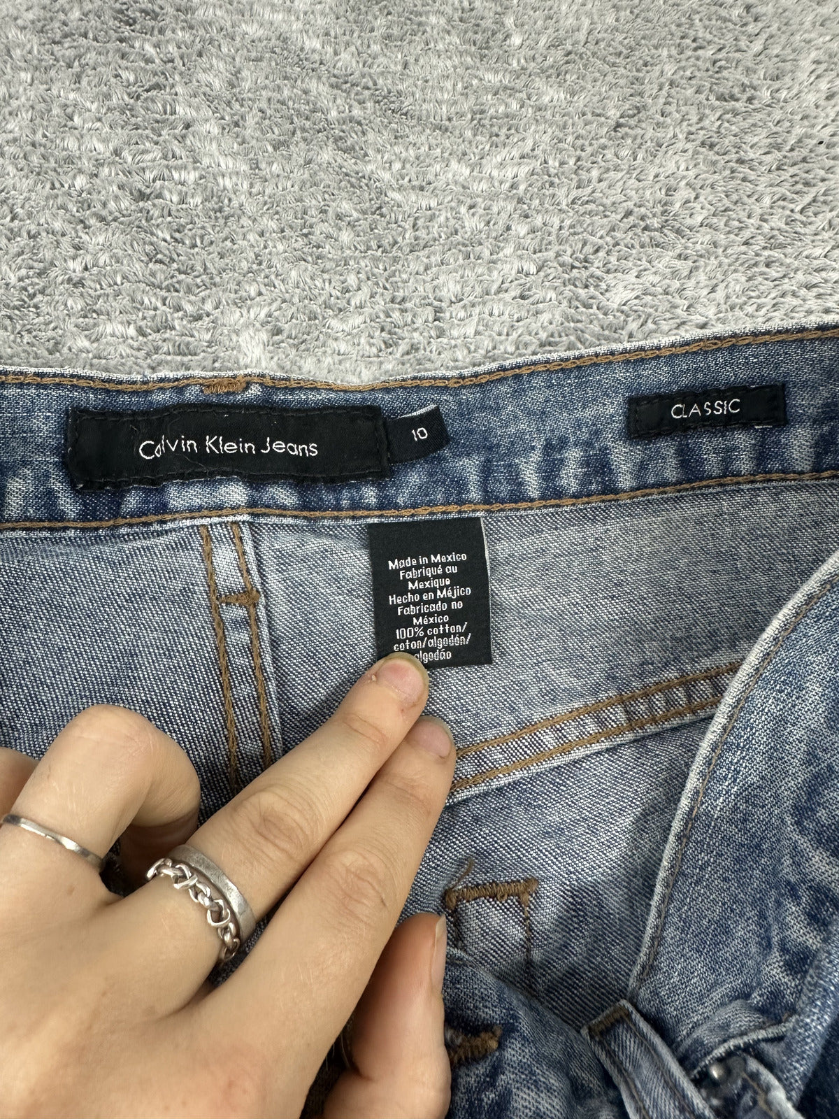 Calvin Klein Jeans Classic Light Wash Straight Leg Denim