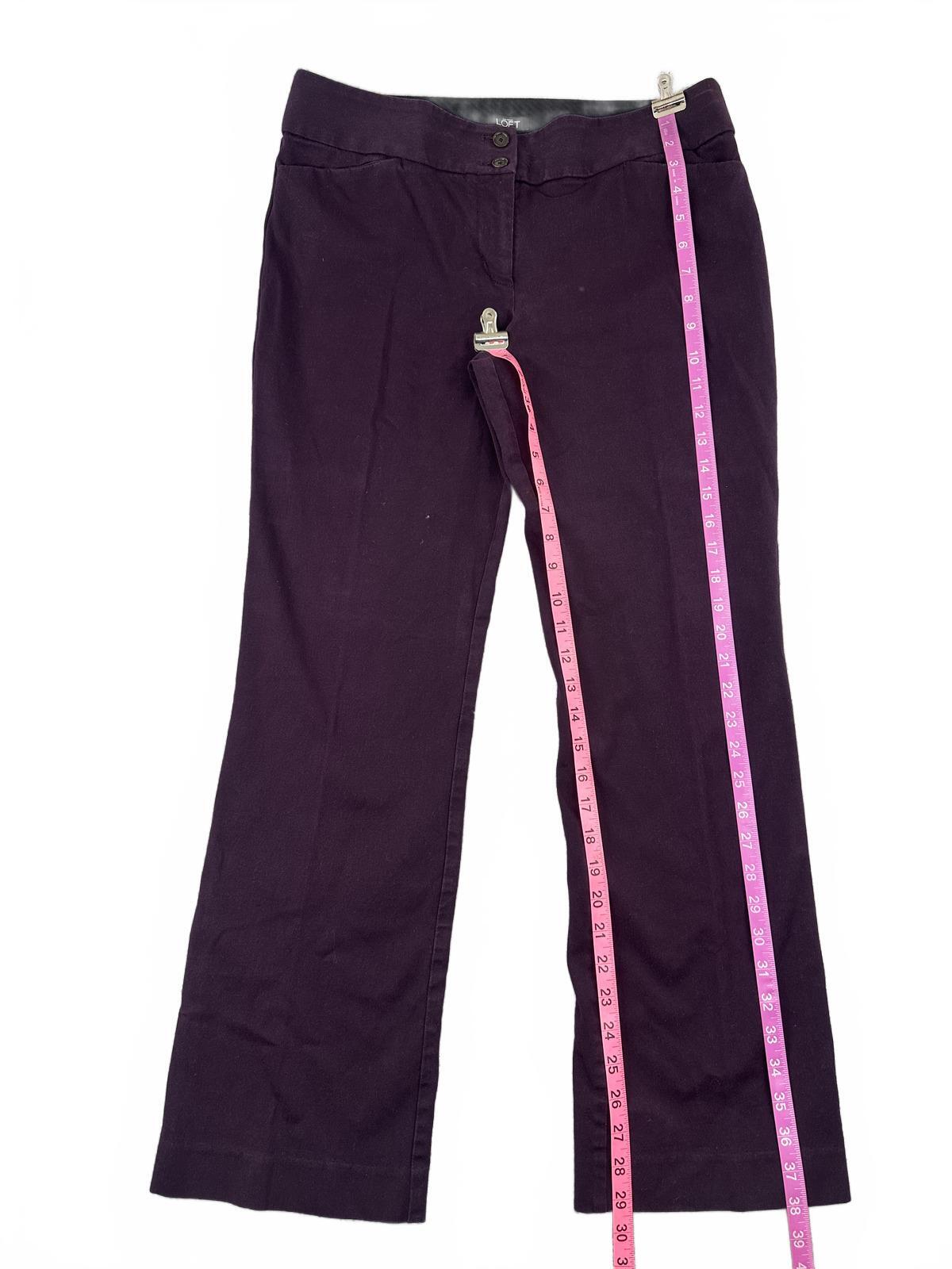Ann Taylor LOFT Marisa Boot Cut Pants Purple Tailored Office