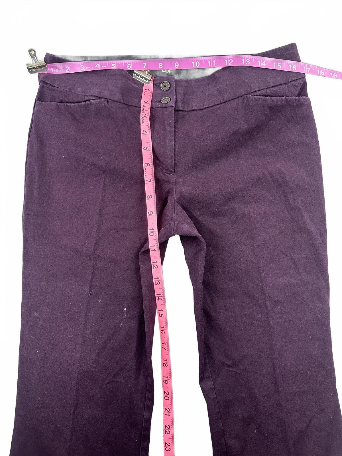 Ann Taylor LOFT Marisa Boot Cut Pants Purple Tailored Office