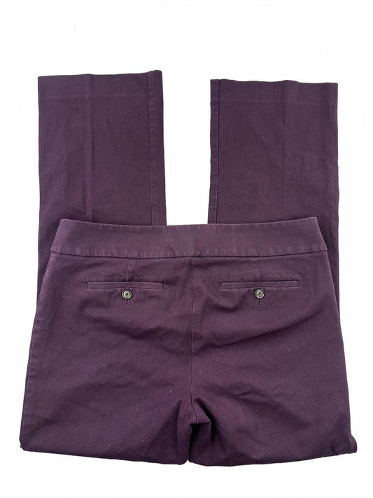 Ann Taylor LOFT Marisa Boot Cut Pants Purple Tailored Office