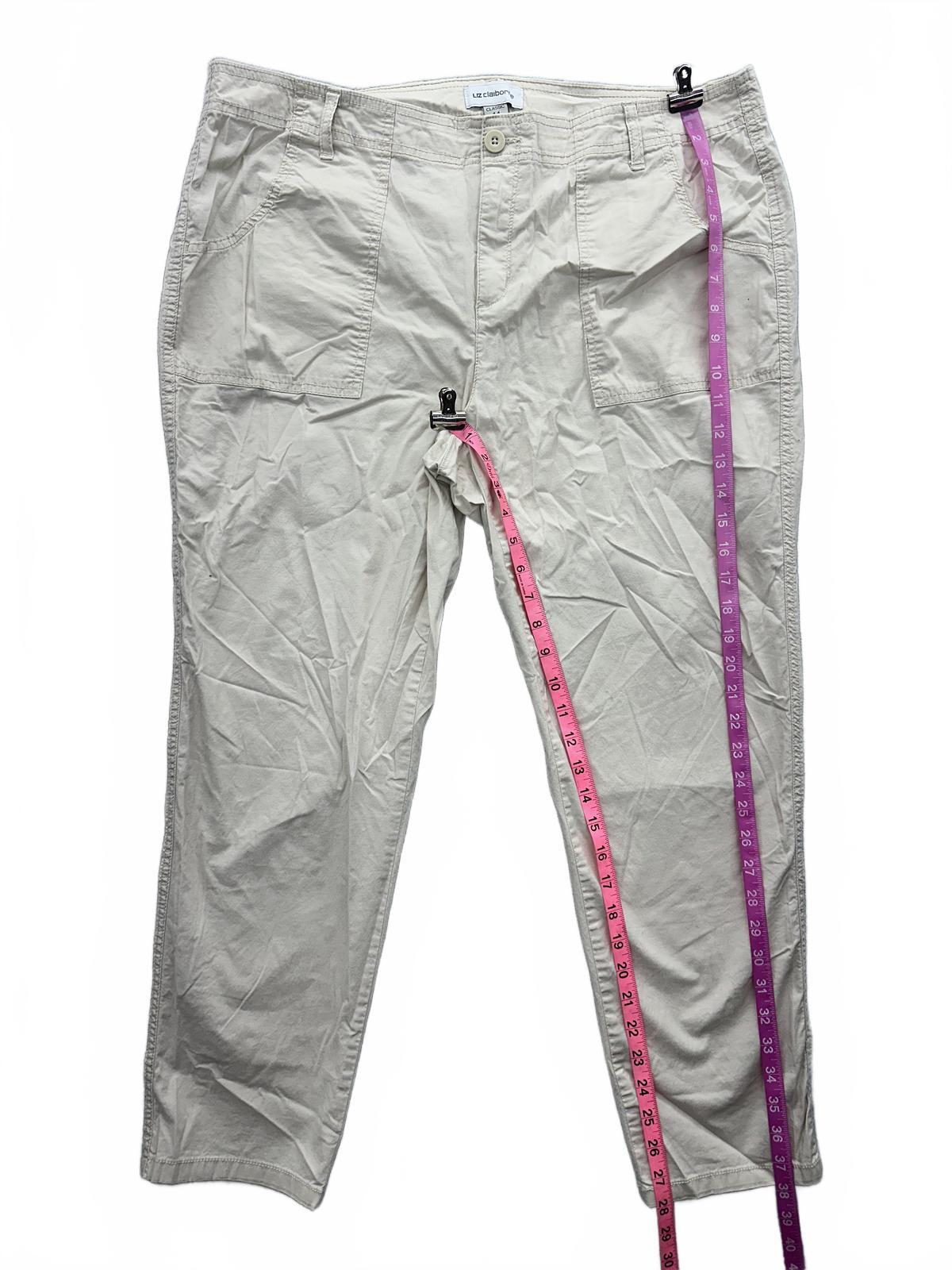 Liz Claiborne Classic Beige Cargo Pants Straight Leg