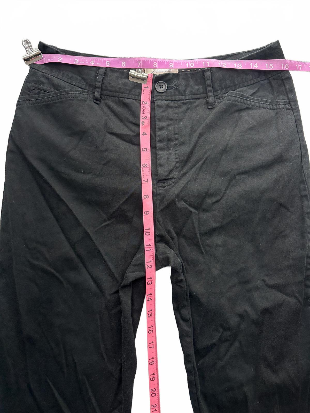 St. Johns Bay Black Stretch Capri Pants Cropped Casual Office Wear