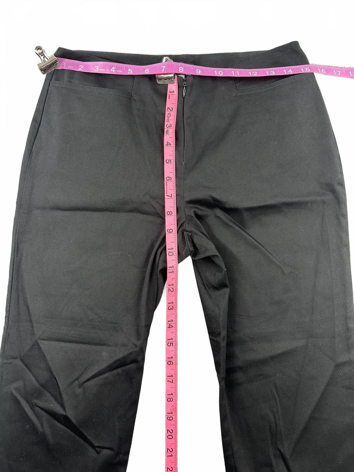 Pal+Co Black Tailored Stretch Cotton Pants Cropped Office Casual Indie