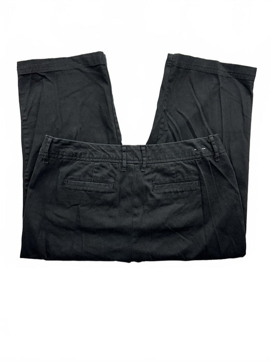 St. Johns Bay Black Stretch Capri Pants Cropped Casual Office Wear