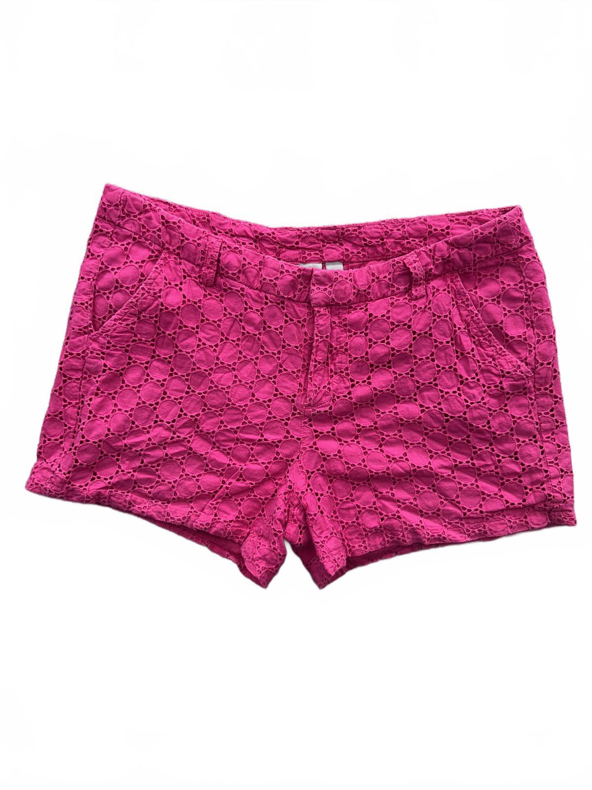 jcp Pink Eyelet Cotton Shorts Summer Casual