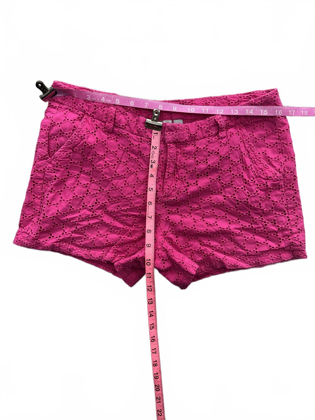 jcp Pink Eyelet Cotton Shorts Summer Casual
