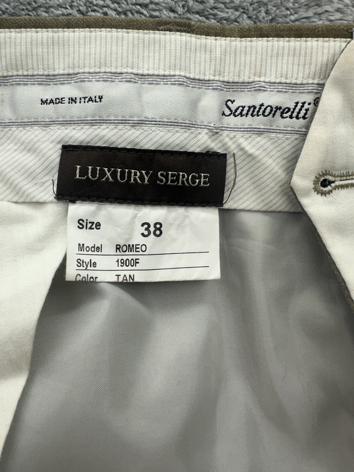Santorelli Luxury Serge Tan Dress Pants Classic Tailored Fit