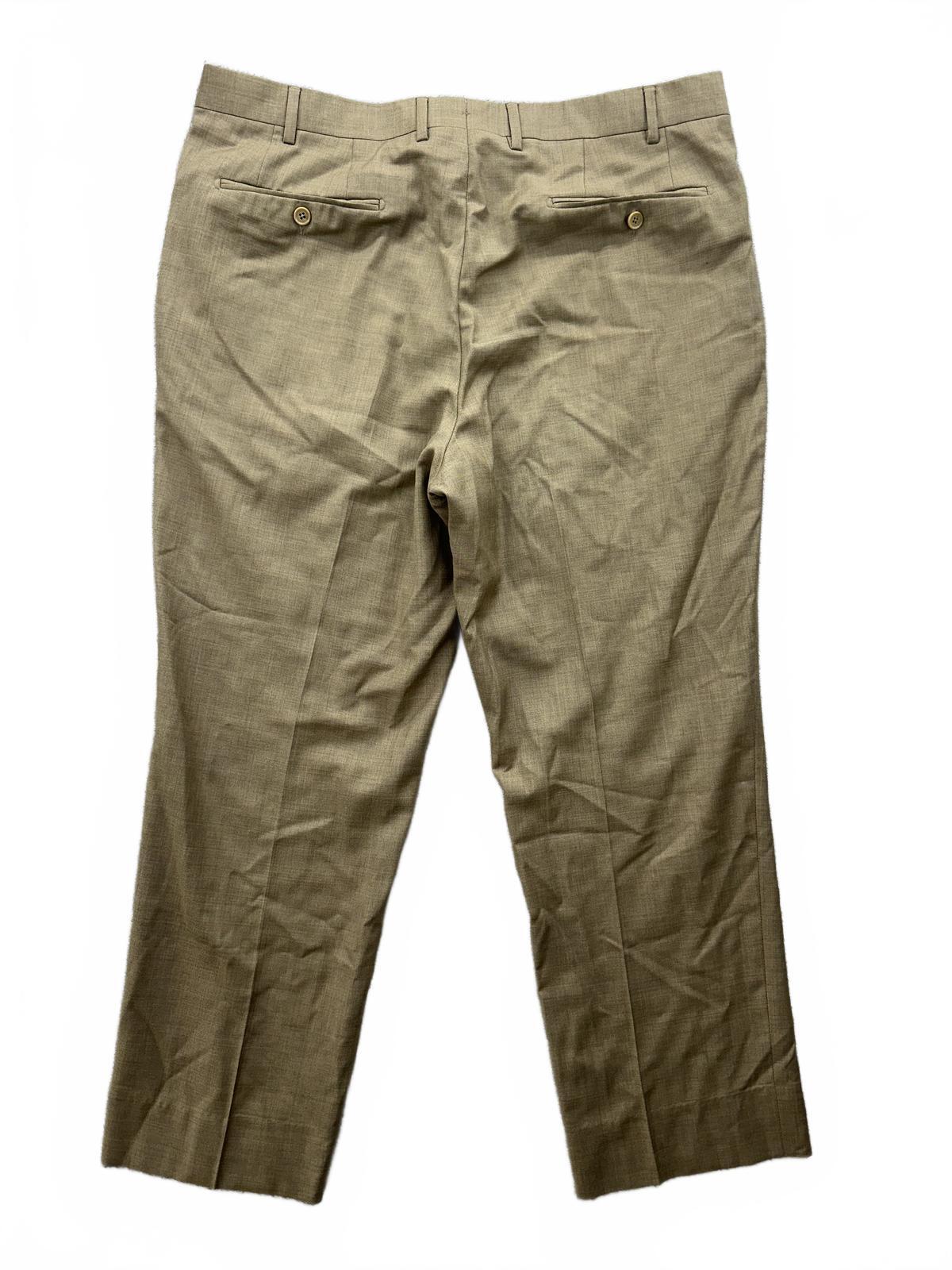 Santorelli Luxury Serge Tan Dress Pants Classic Tailored Fit