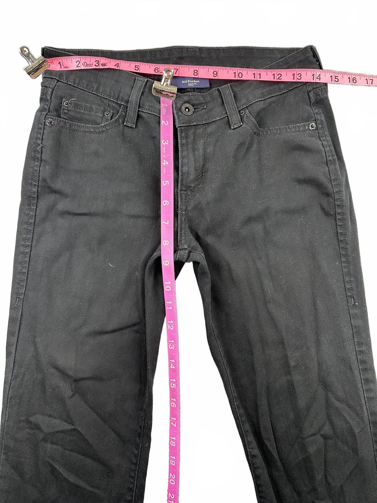 Levi's Mid Rise Bootcut Black Jeans Classic Retro Indie Western