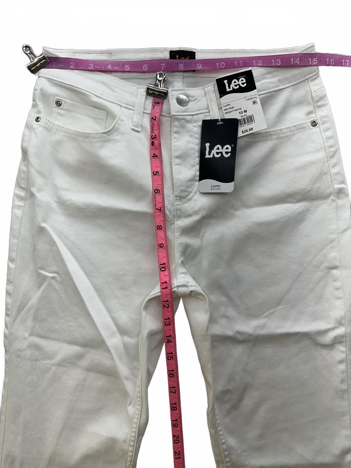 NWT Lee Capri Mid Rise Jeans Bright White