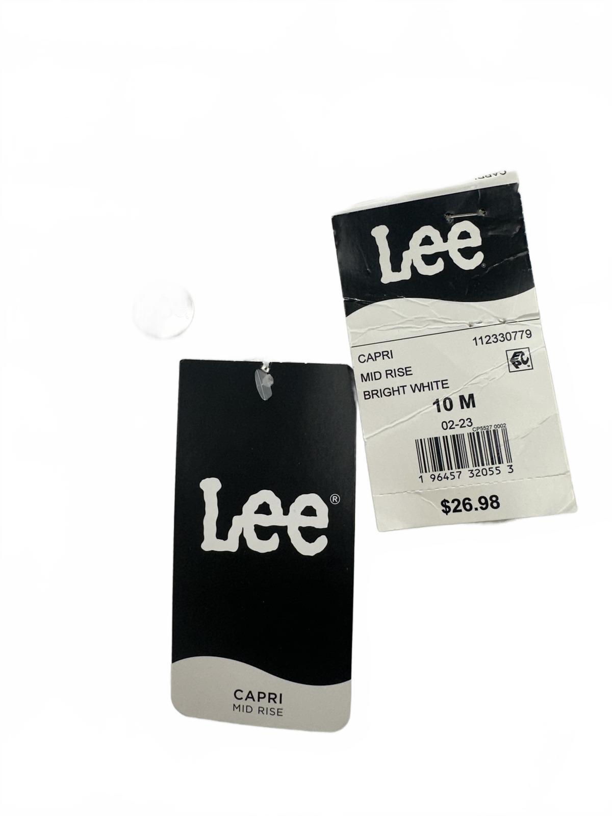 NWT Lee Capri Mid Rise Jeans Bright White