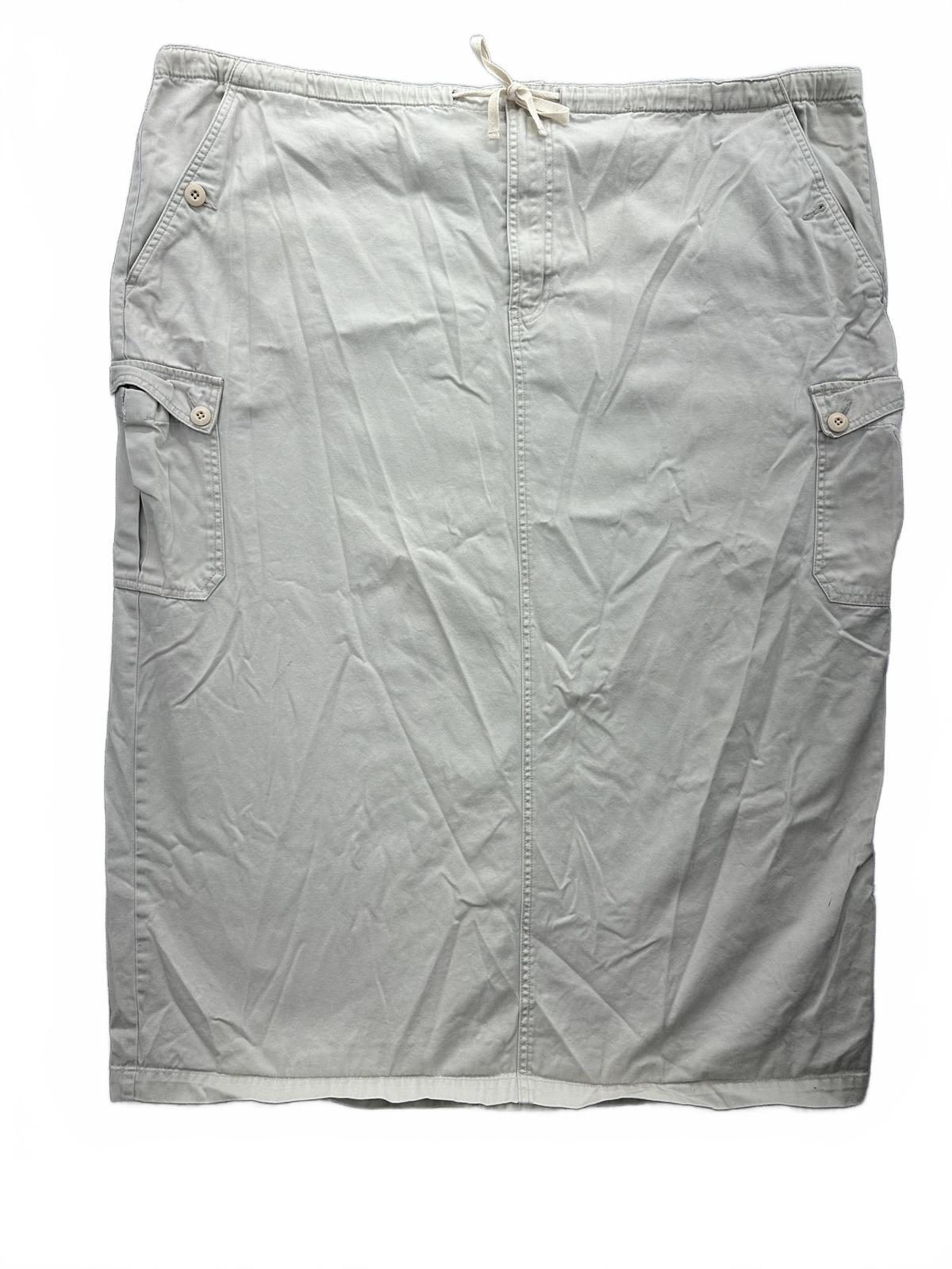 Venezia Jeans Light Beige Cargo Skirt with Drawstring Waist Casual Everyday