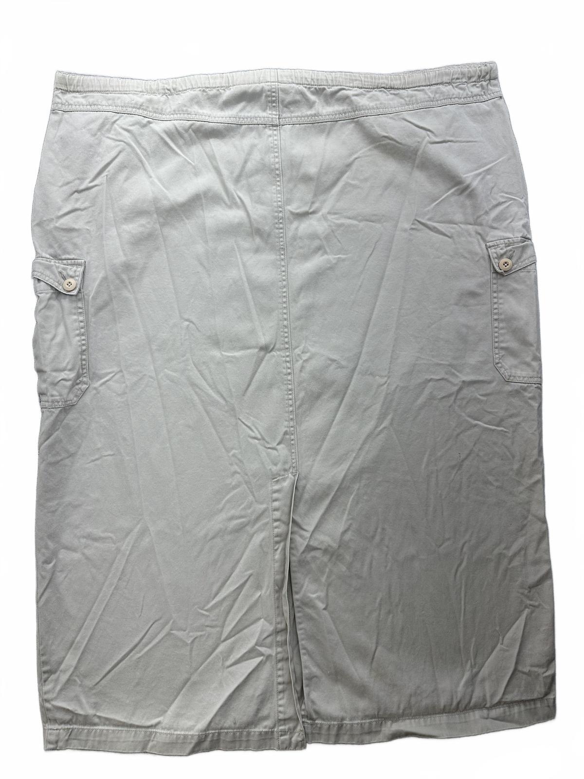 Venezia Jeans Light Beige Cargo Skirt with Drawstring Waist Casual Everyday