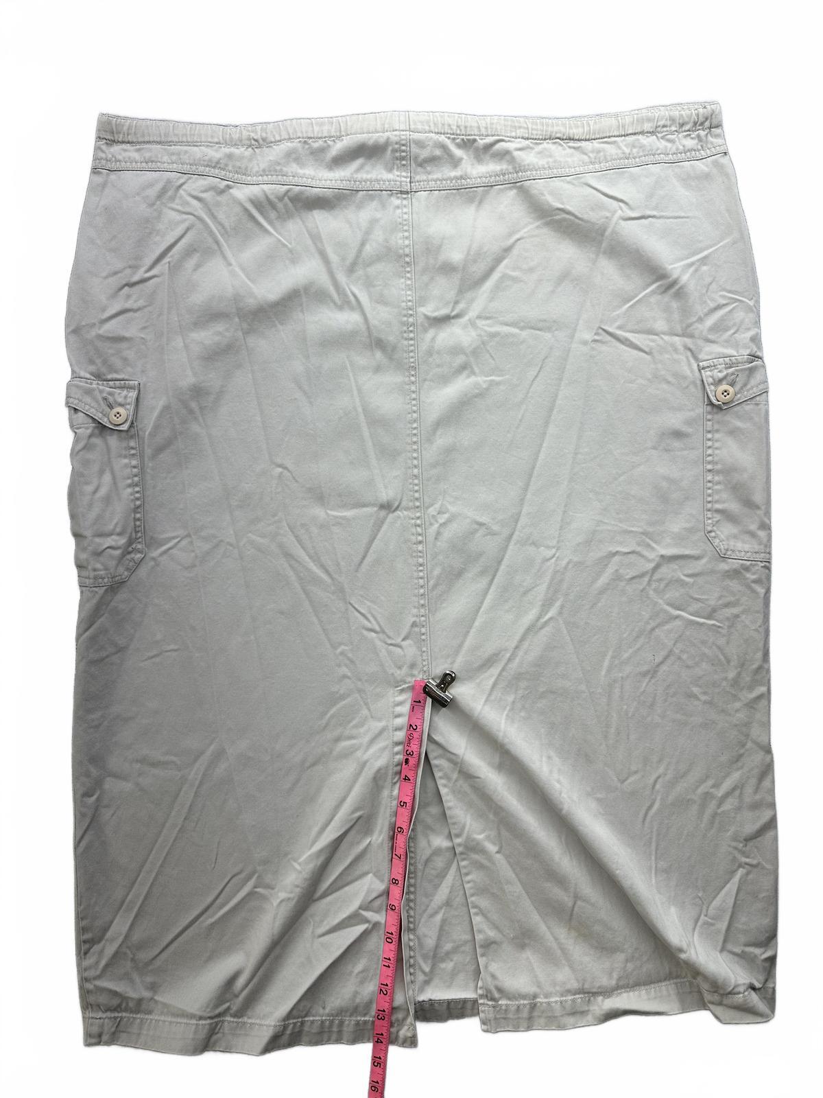 Venezia Jeans Light Beige Cargo Skirt with Drawstring Waist Casual Everyday