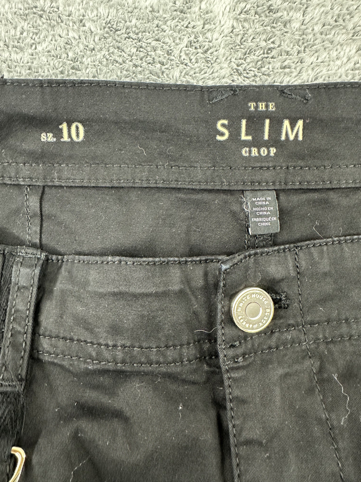 The Slim Crop Black Slim Crop Utility Pants with Multiple Pockets