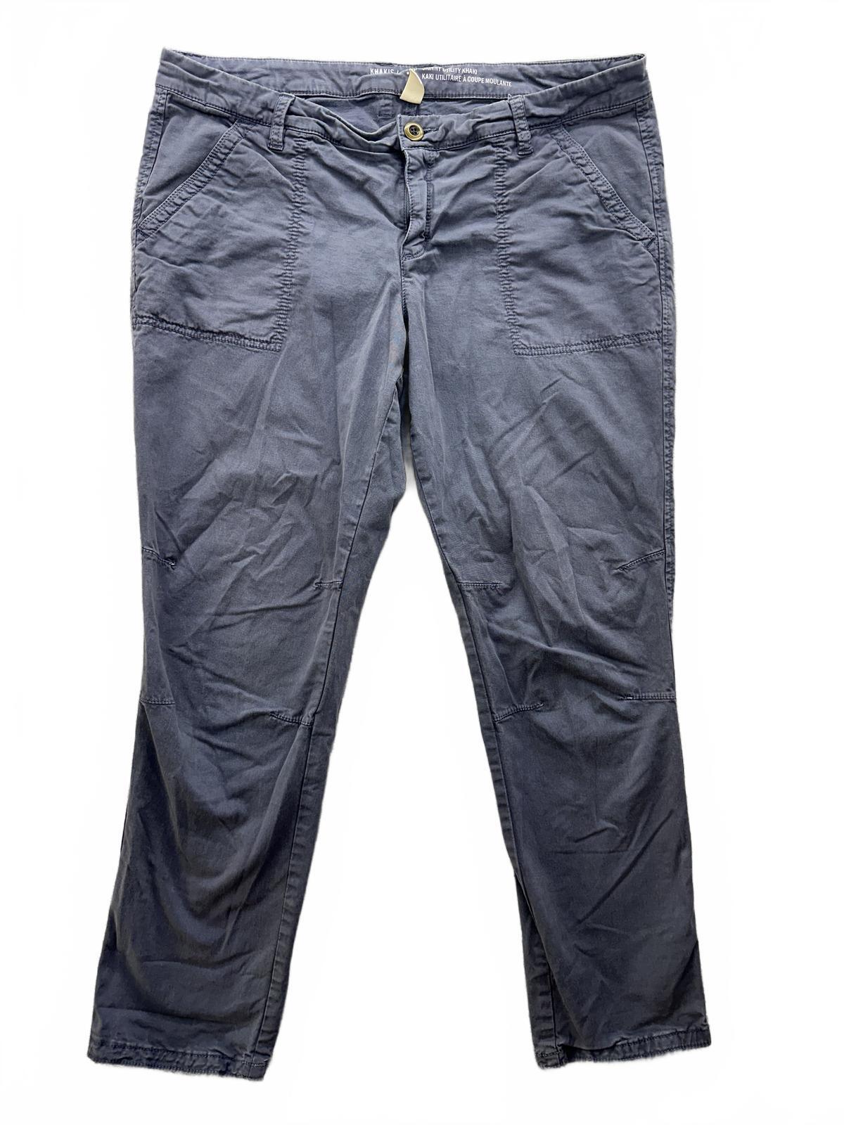 Gap Khakis Skinny Utility Khaki Pants Gray Vintage Style