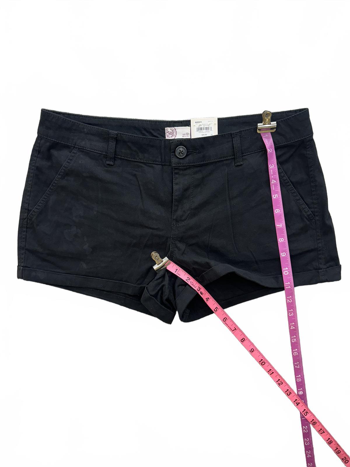 NWT SO Black Stretch Shortie Shorts Low Rise