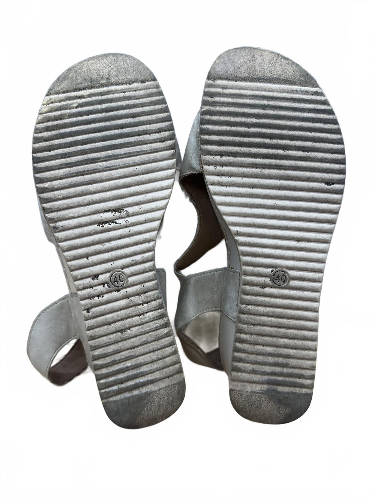 Henry Ferrera Collection White Wedge Sandals Comfortable Summer Footwear