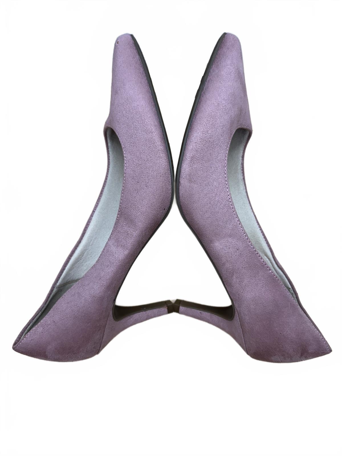 LifeStride Mauve Pink Suede Pointed Toe Kitten Heel Pumps