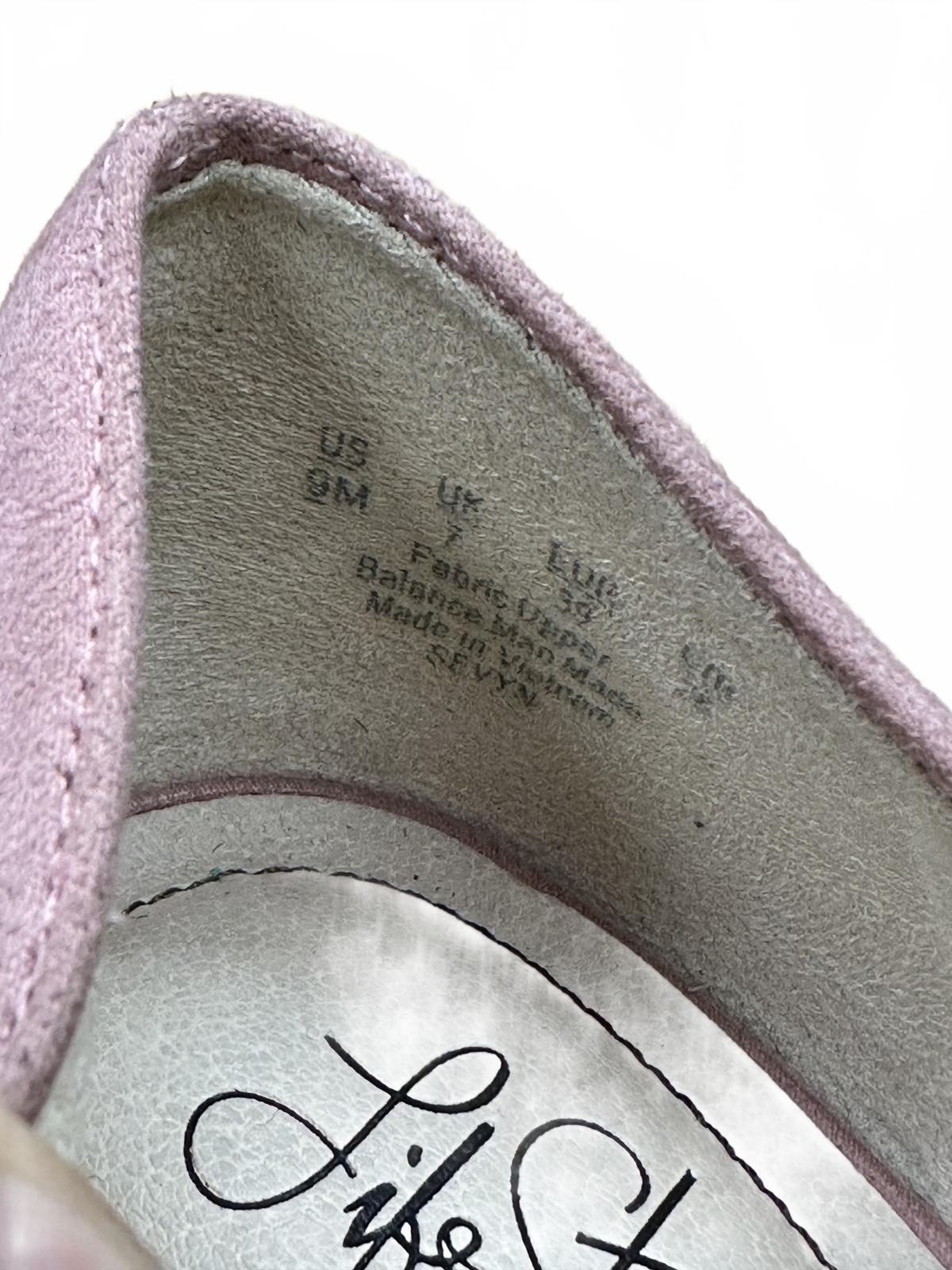LifeStride Mauve Pink Suede Pointed Toe Kitten Heel Pumps